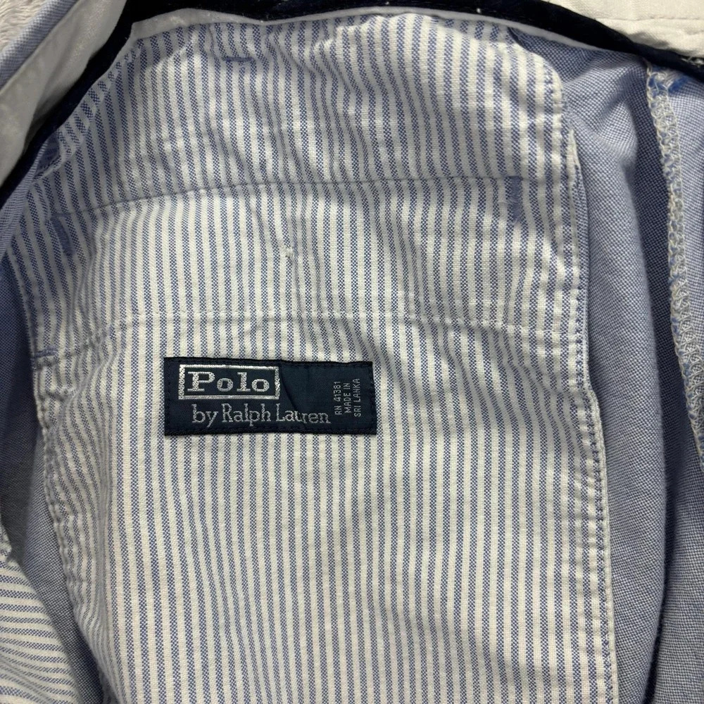 Vintage Y2K Polo Ralph Lauren Chino Shorts Mens 46 Blue Preppy Old Money Coastal